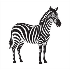 Obraz premium plain zebra silhouette vector illustration