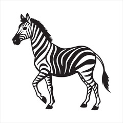 Obraz premium plain zebra silhouette vector illustration