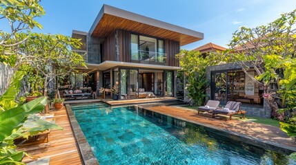 Modern tropical villa with pool