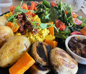 Colorful Vegan Brunch Plate