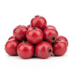 Hawthorn berries isolated on white background