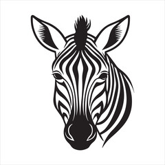 plain zebra silhouette vector illustration