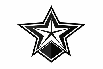 Obraz premium A shiny silver Christmas star vector illustration on a black background