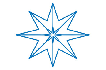 Obraz premium A shiny silver star, perfect for Christmas or holiday decoration, isolated on a white background
