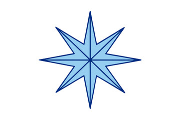 Obraz premium Golden Christmas star vector illustration, a shiny holiday symbol and decoration