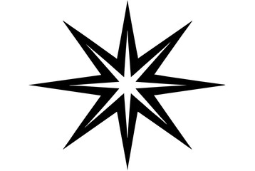 Fototapeta premium Shiny silver and gold compass with a star illustration, perfect for a Christmas or holiday design