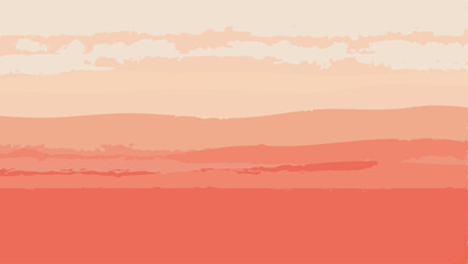 Abstract gradient illustration in coral tones suggesting landscapes and atmospheric elements