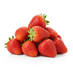 strawberries isolated on white background