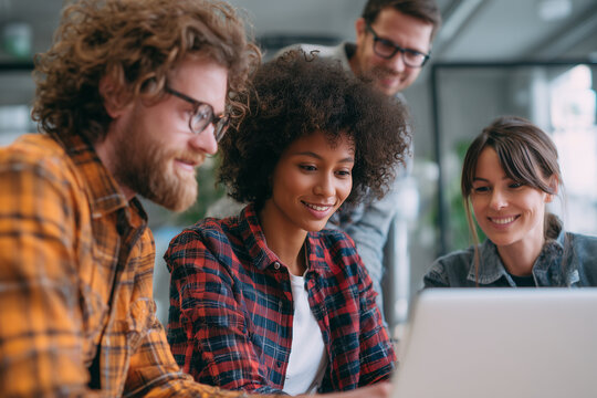 Coworkers collaborating on a project modern coworkers teamwork