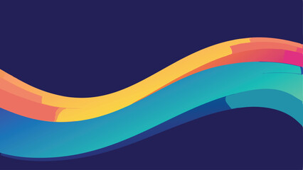 Fototapeta premium Abstract wavy gradient background design with vibrant color palette on transparent format