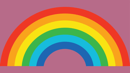 Colorful rainbow illustration with transparent background suitable for various design projects