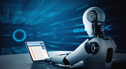 Fototapeta premium Calendar on computer software application for modish schedule planning for personal organizer and online business