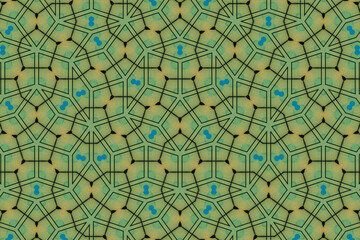 Seamless Fabric Cloth Perspective Template Luxury Tile Digital Decoration Visual Symmetric Texture Art Interior Graphic Textile Endless Background Wallpaper Fashion Shape Design Geometric Pattern.