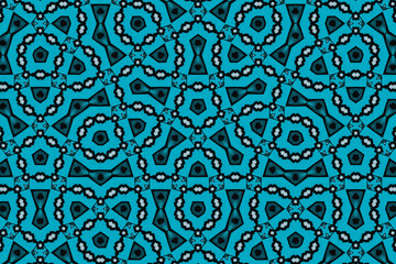 Seamless Fabric Cloth Perspective Template Luxury Tile Digital Decoration Visual Symmetric Texture Art Interior Graphic Textile Endless Background Wallpaper Fashion Shape Design Geometric Pattern.