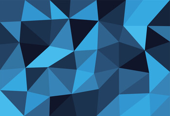 Fototapeta premium Blue abstract polygonal background. Geometric low poly vector illustration.