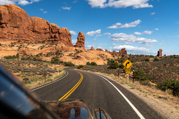 Arches National Park in Utah in a beautiful day