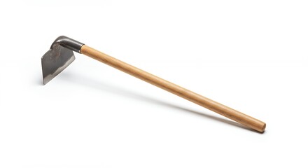 Wooden handle metal blade hoe
