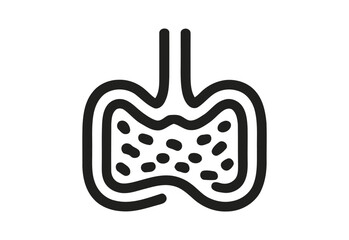 Stylized black and white illustration of the human thyroid gland