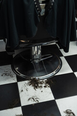Hair transformations happening in a modern barbershop on a busy day
