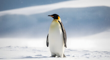 Fototapeta premium Emperor Penguin in Snow