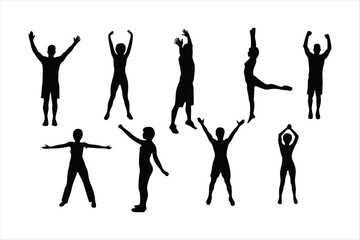 Yoga Poses Silhouettes - Women Practicing Yoga & Pilates Vector Set