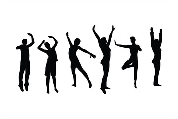 Yoga Poses Silhouettes - Women Practicing Yoga & Pilates Vector Set