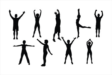 Yoga Poses Silhouettes - Women Practicing Yoga & Pilates Vector Set