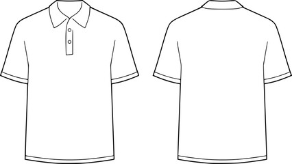 Polo shirt &ndash; front and back view