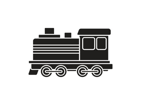 locomotive isolated on white background