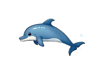 Fototapeta premium dolphin isolated on white