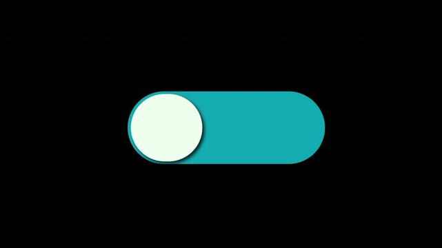 Toggle or switch animation, 4K toggle animation, Eco mode and energy saver concept. Alpha Channel Supported. Cyberspace and Cybersecurity Concept, Technology and Infographics element. green switch. 4K