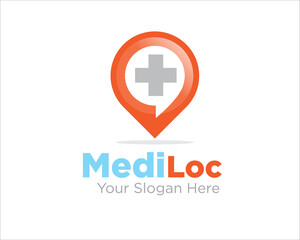 Obraz premium medical location map loco designs for search health clinic