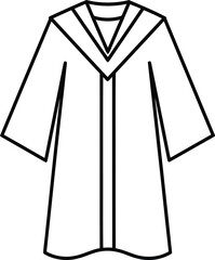 Academic Gown: Depicting a classic academic gown, ready for your illustrations.