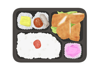 テイクアウトのフライ弁当