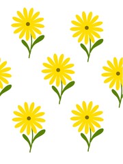 botanical flowers pattern seamless background