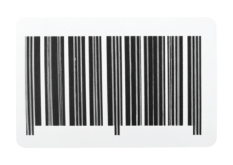 barcode  isolated on transparent background
