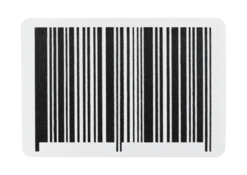 barcode  isolated on transparent background