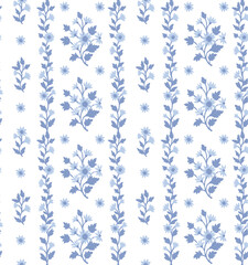 Boho Floral repeat pattern, Block print , Flower damask, floral vector file, ogee pattern, global print, seamless floral