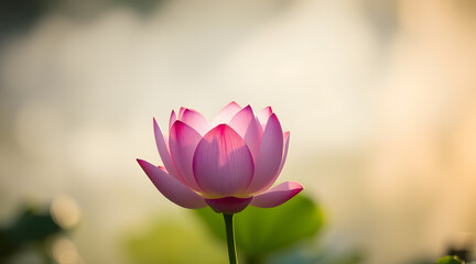 Fototapeta premium The Elegance of pink Water Lily flower.