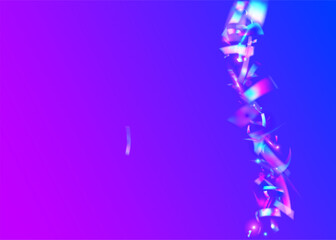 Neon Burst. Isolated Paper. Light Christmas Illustration. Rainbow Flag. Celebrate Effect. Birthday Confetti. Glare Concept. Pink Laser Ribbon. Purple Neon Burst