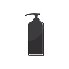 shampoo or soap bottle logo vector icon illustration