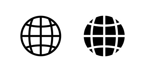 Icons of two go web icons for browsing and online. Represent access and navigation.