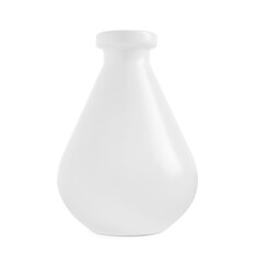 One beautiful ceramic vase isolated on white