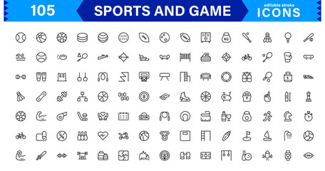 Professional Sports Icon Collection - High-Quality Icons for Teams, Events, and Fitness Projects