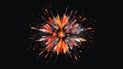 Fototapeta premium Explosive Fireworks Splash Background Icon Vector