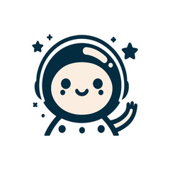 Obraz premium The friendly face of this little astronaut is so welcoming