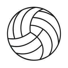 Volleyball Icon With Curved Lines Design for Sports and Athletic Themes