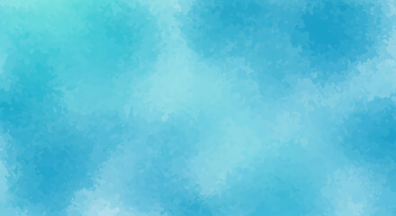 An abstract watercolor-style background featuring soft, blending patches of light and dark turquoise and cyan hues, creating a cloudy or painterly effect.
