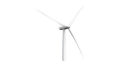 wind turbine on white background