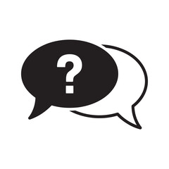 Question and answer solid glyph icon with chat bubbles for customer support faq section and online help desk communication service query symbol vector